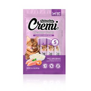 NATURALISTIC CREMI - CREAMY TREATS CHICKEN WITH SHRIMP RECIPE 5 TUBOS X 12GR