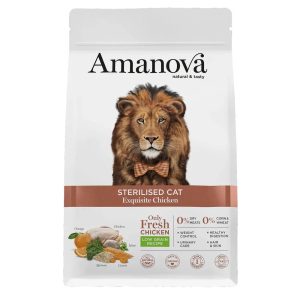 AMANOVA CAT STERILISED CHICKEN & QUINOA LOW GRAIN 1.5KG