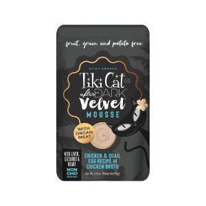 TIKI CAT VELVET AFTER DARK MOUSSE CHICKEN/QUAIL/EGG 2.8oz/80gr - POUCH
