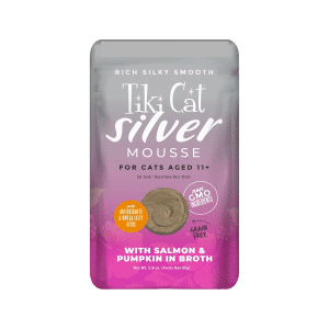 TIKI CAT SILVER MOUSSE SENIOR SALMON & PUMPKING 2.8oz/80gr - POUCH